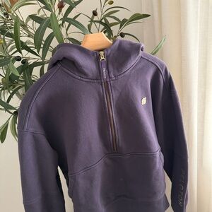 Peloton Quarter Zip Hoodie Purple Fleece Pullover Women’s Medium